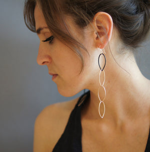 asymmetrical Audrey earrings