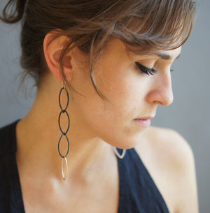 asymmetrical Audrey earrings
