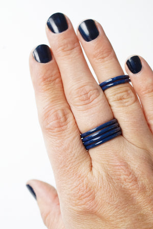 Stacking Ring in Blue Sapphire