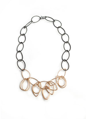 Ilhan necklace in steel and bronze