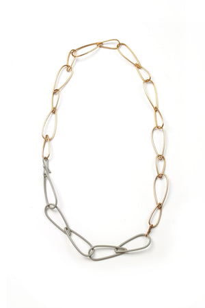 Modular Necklace in Bronze and Stone Grey
