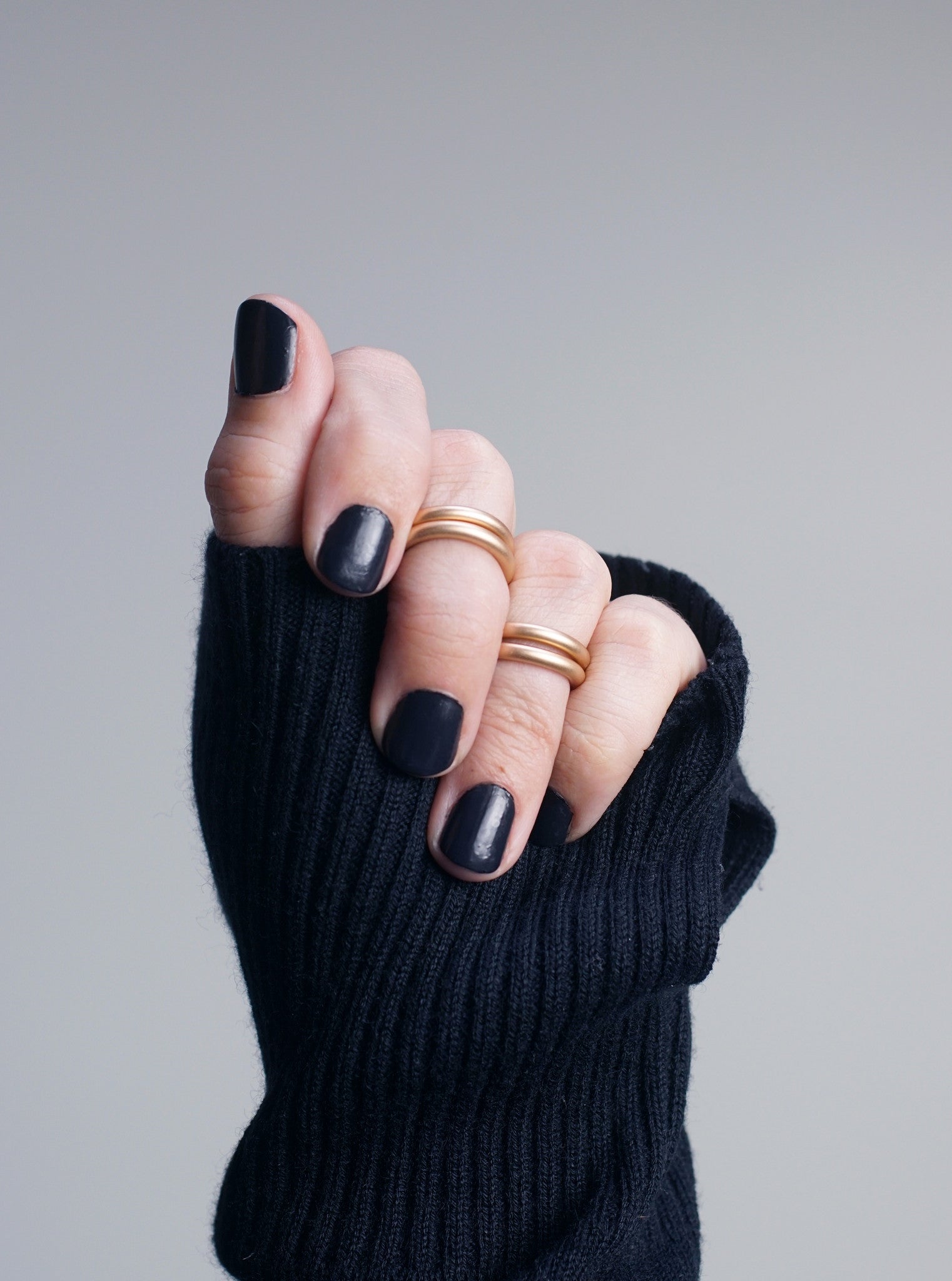 bronze stacking midi ring (set of two)