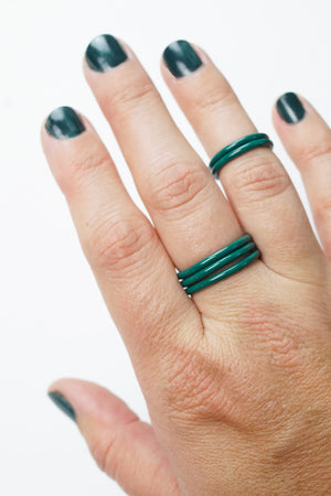 Stacking Ring in Emerald Green