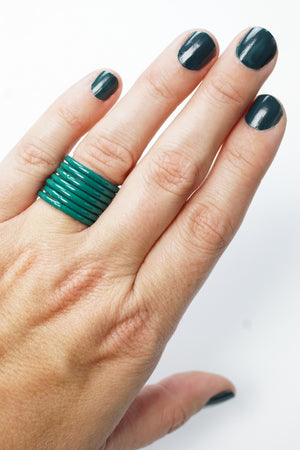 Stacking Ring in Emerald Green