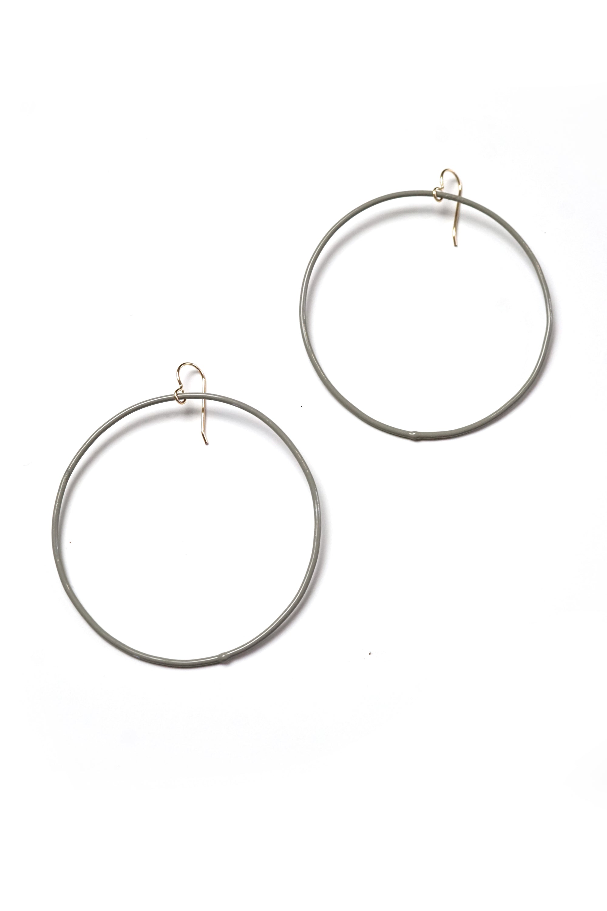 Extra Large Evident Earrings in Stone Grey