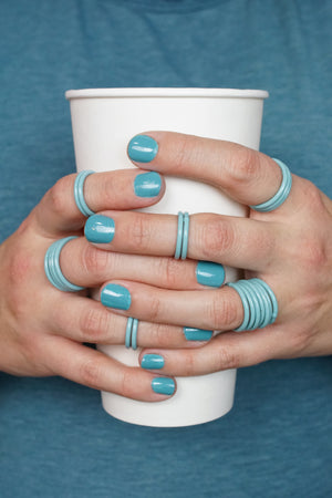 Stacking Ring in Faded Teal