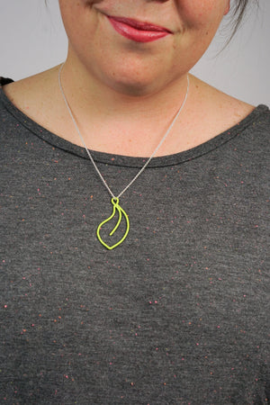 Fleurir Necklace in Neon Chartreuse