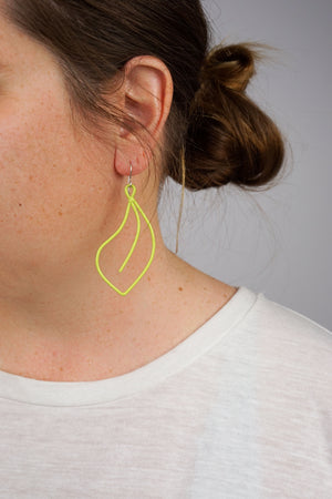 Flourish Earrings in Neon Chartreuse