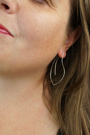 Flourish Threader Hoop Earrings in silver or gold-filled