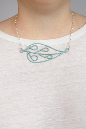 Horizontal Ada Necklace in Faded Teal