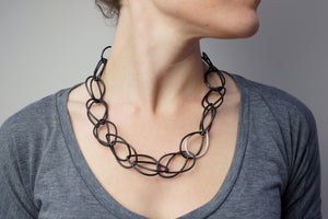 Isabella necklace in steel and silver