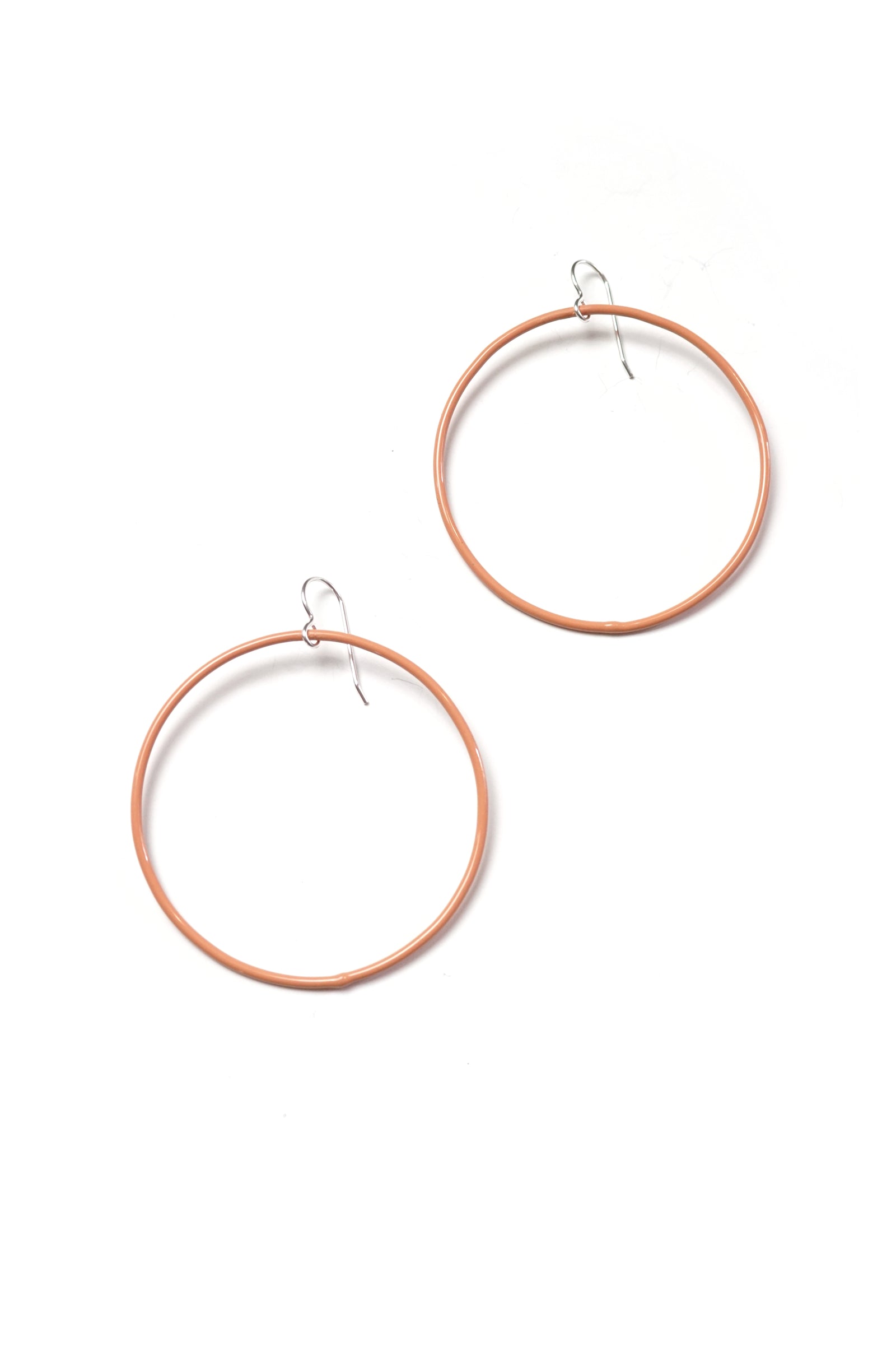 Large Evident Earrings in Dusty Rose
