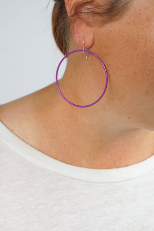 Large Evident Earrings in Radiant Orchid