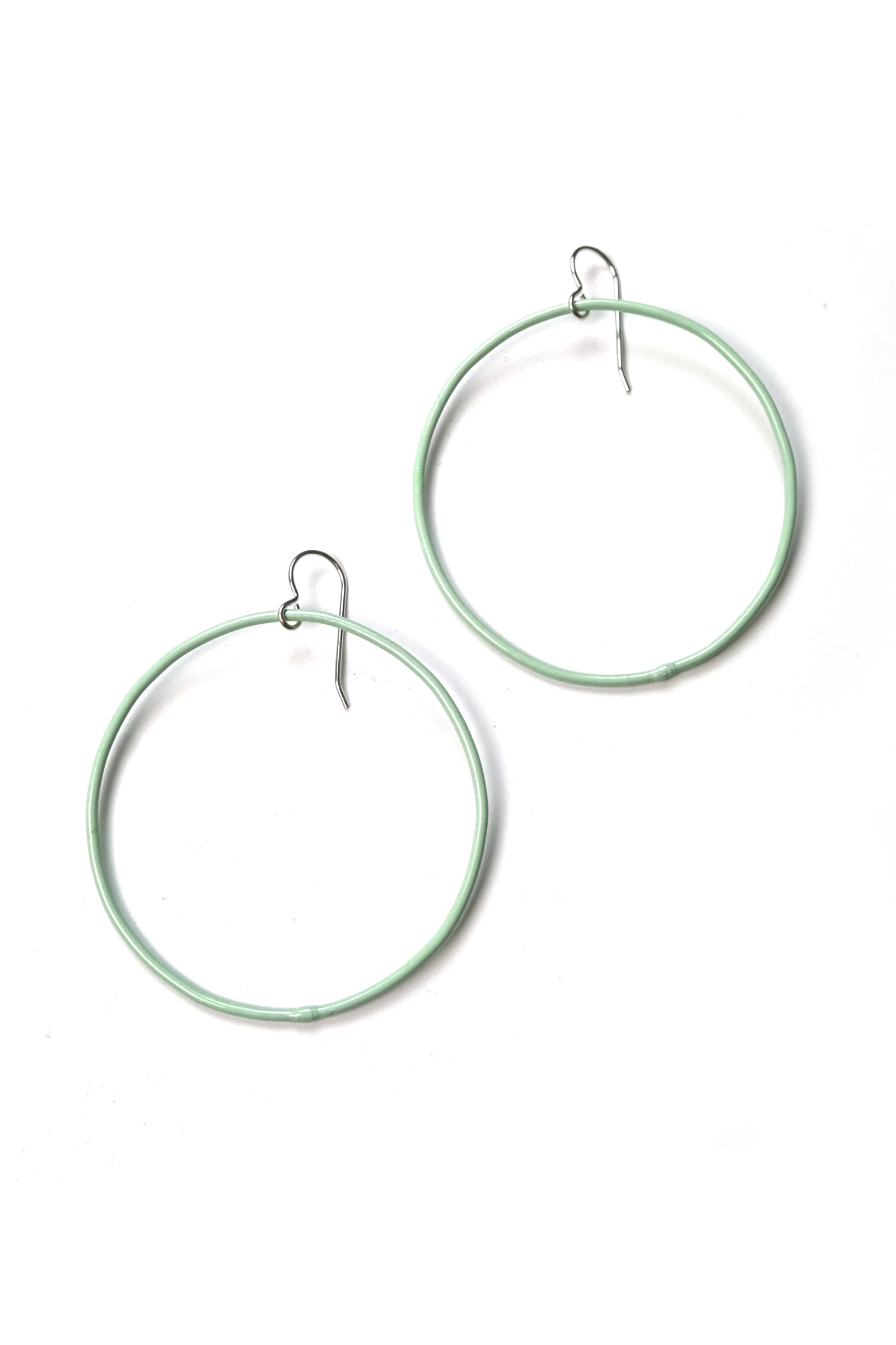 Large Evident Earrings in Soft Mint - sample sale