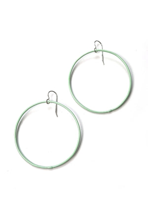 Large Evident Earrings in Soft Mint