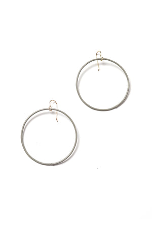 Large Evident Earrings in Stone Grey