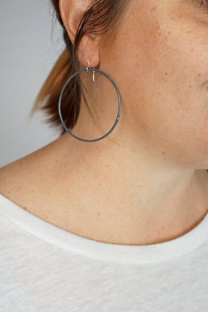 Large Evident Earrings in Storm Grey