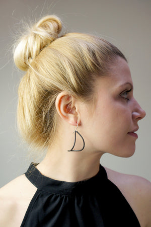 large curve earrings