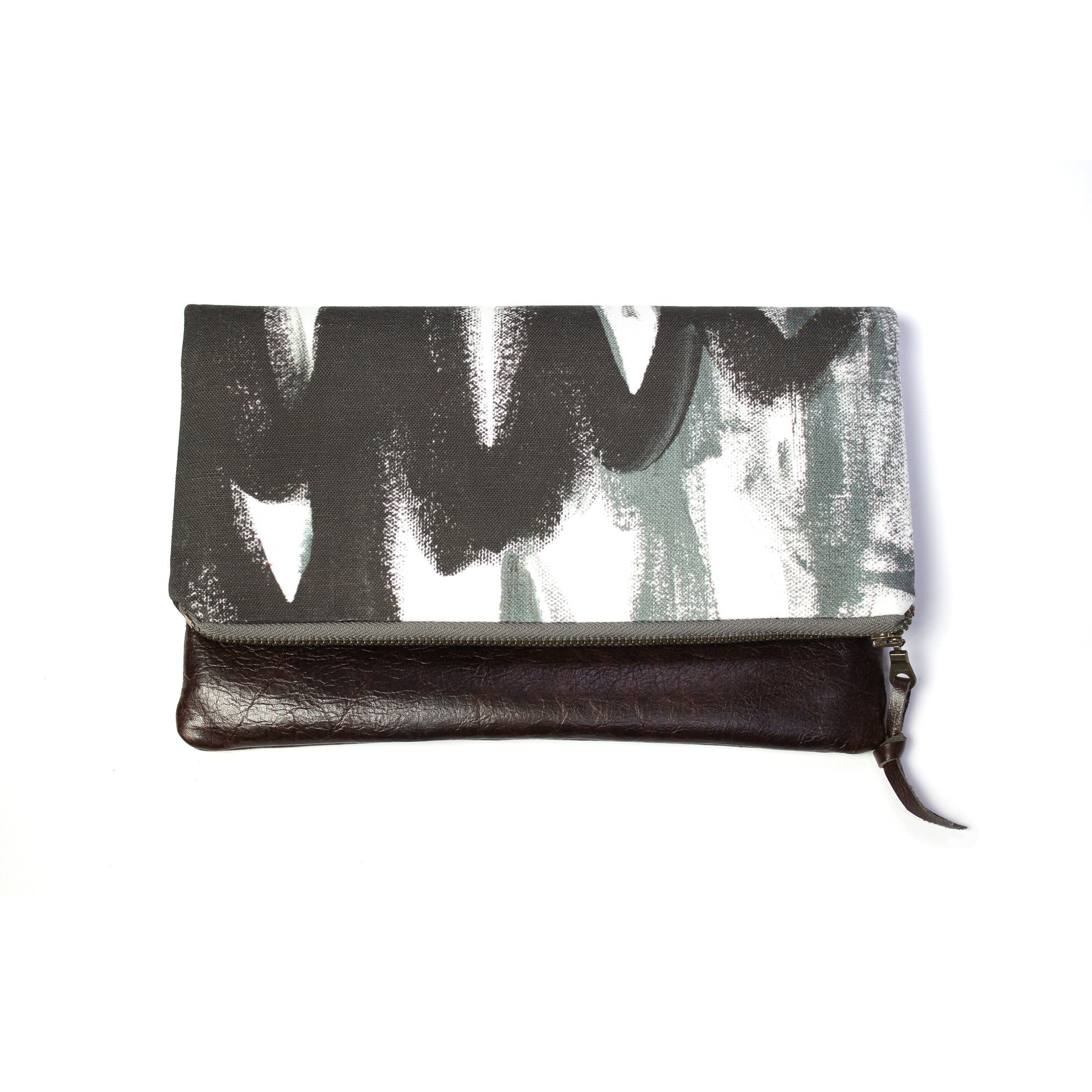 Magpie foldover clutch