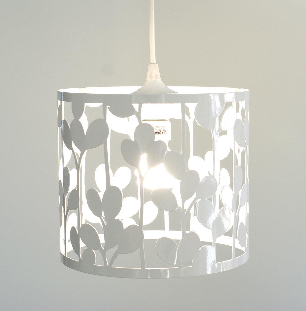 vertical leaf medium pendant lamp - gloss white