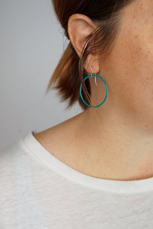Medium Evident Earrings in Bold Teal