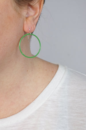 Medium Evident Earrings in Fresh Green