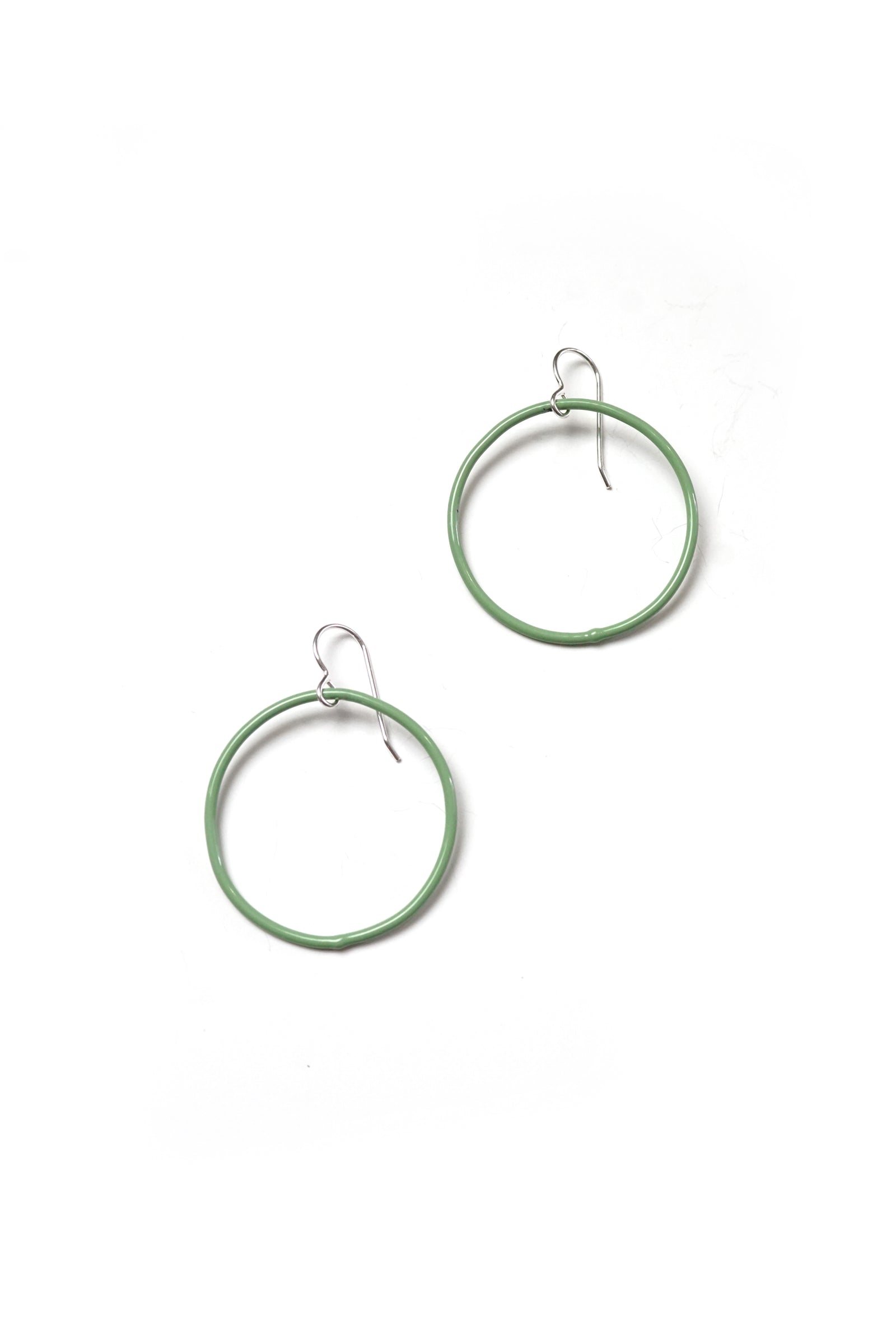 Medium Evident Earrings in Pale Green