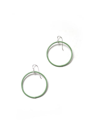 Medium Evident Earrings in Pale Green