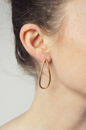 petal post earrings in bronze