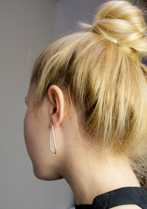 petal post earrings in silver