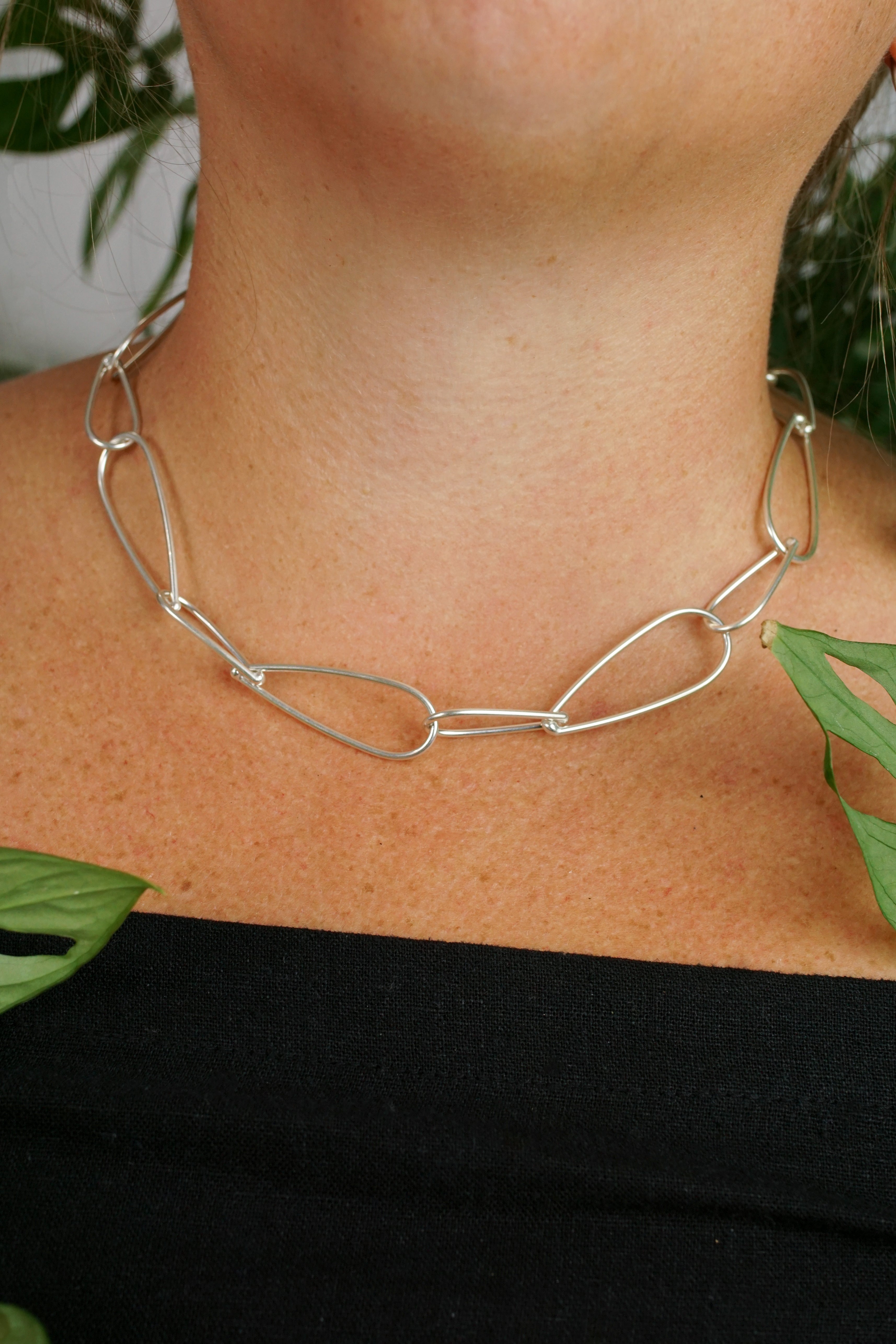 Midi Modular Necklace No. 1 in silver - megan auman