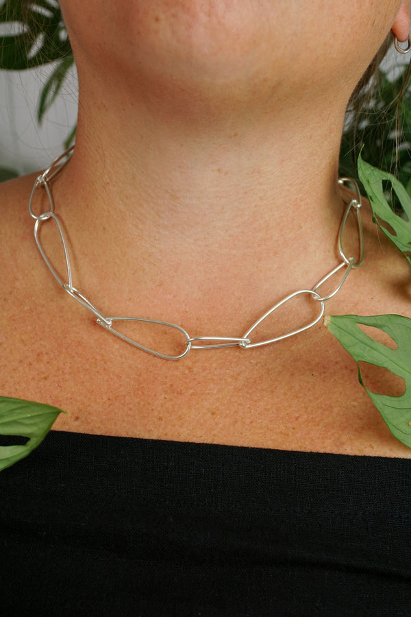 Midi Modular Necklace No. 1 in silver - megan auman