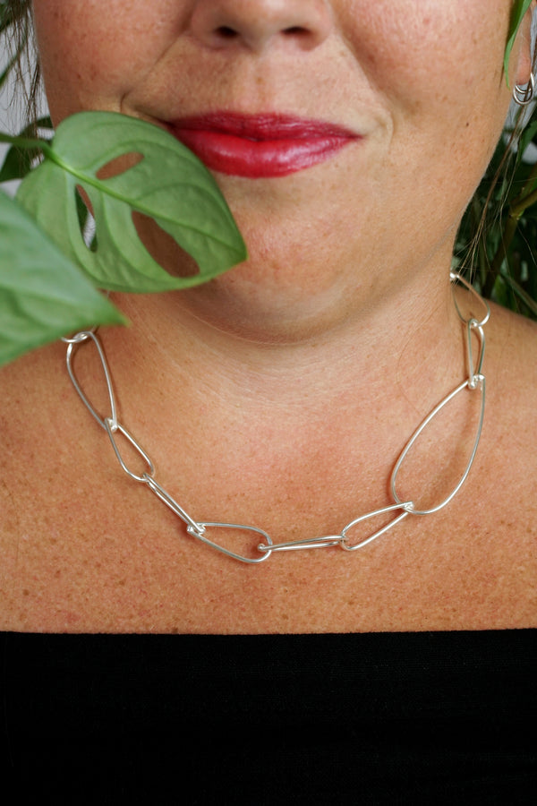 2 In Silver Midi Modular Necklace No. 2 in silver - megan auman