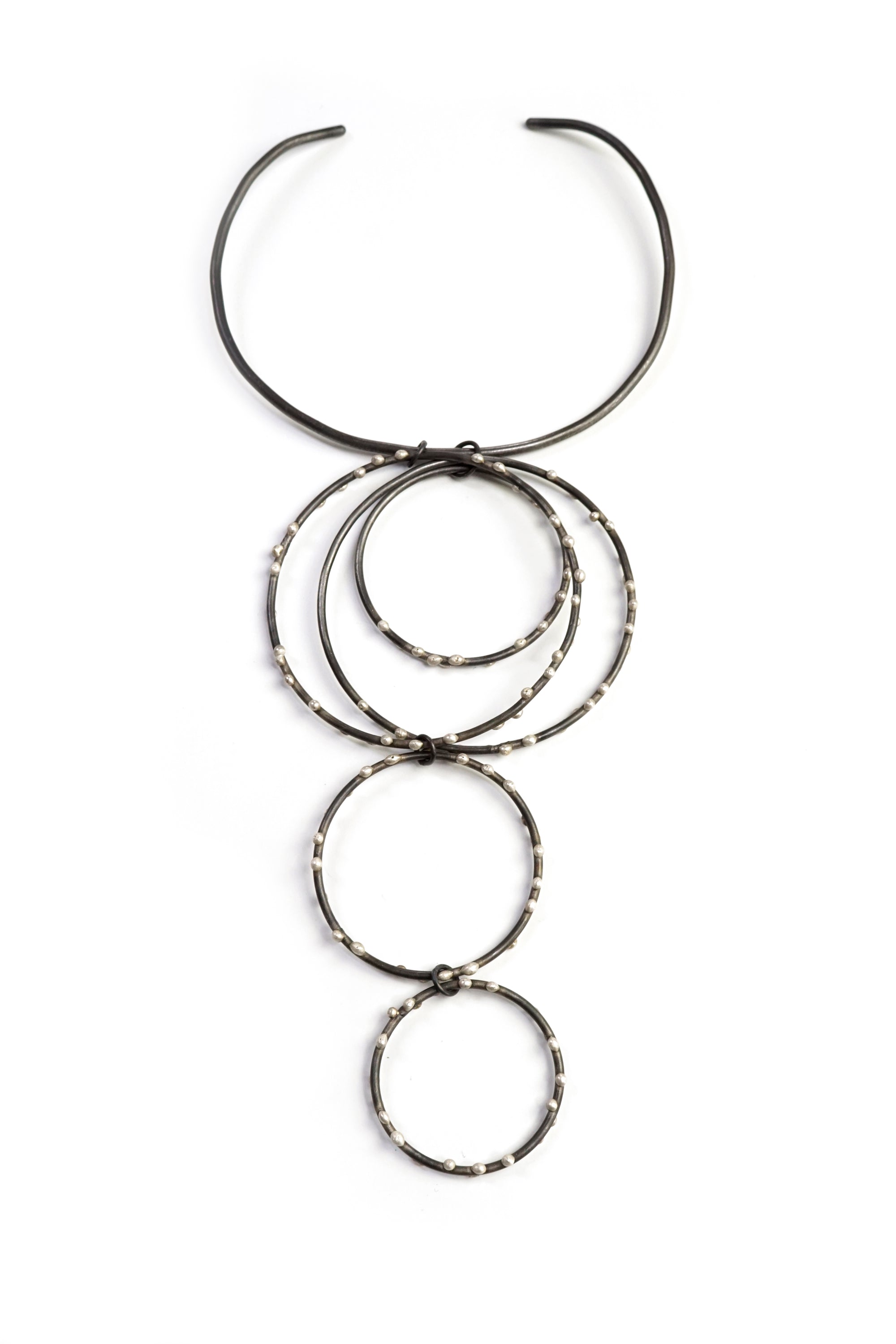 Bold Hilma Collar Necklace - Silver on Steel