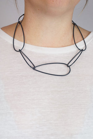 Modular Necklace No. 6 in Midnight Grey