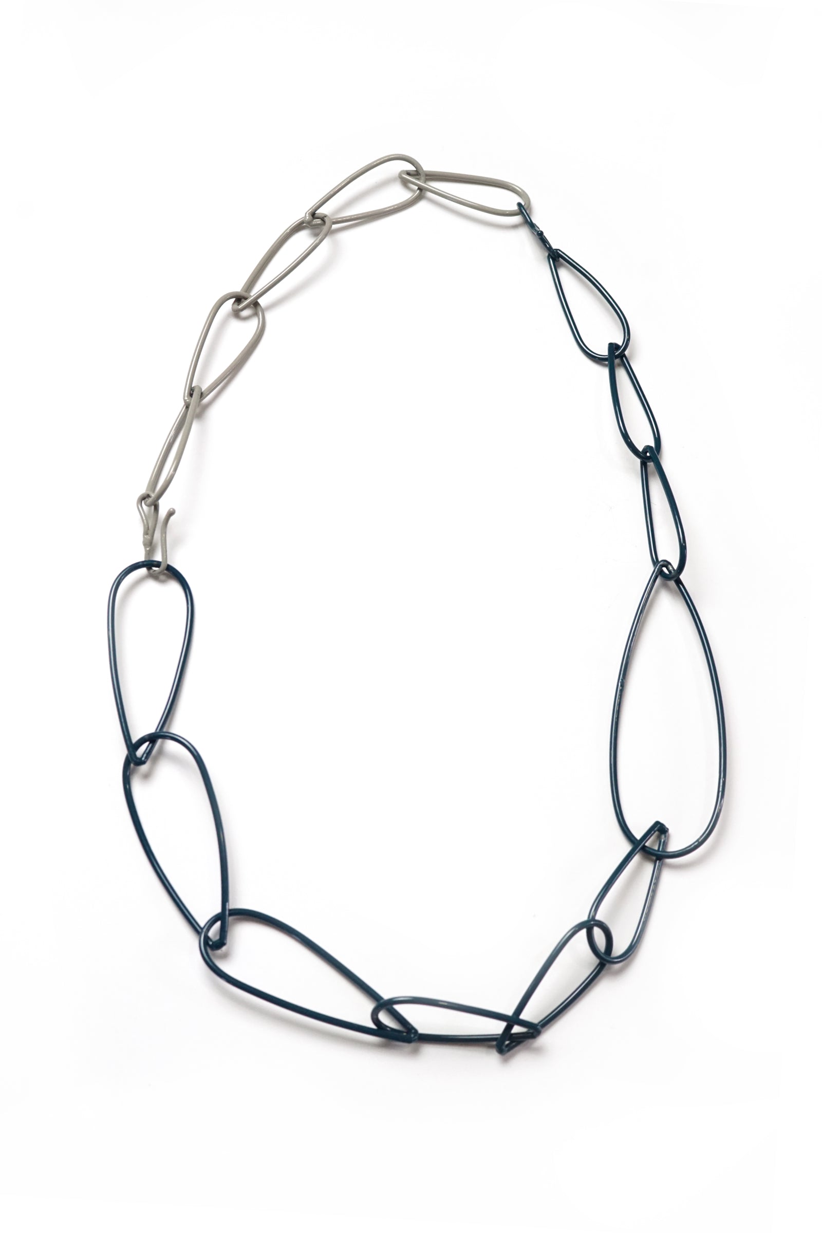 Modular Necklace in Deep Ocean and Stone Grey
