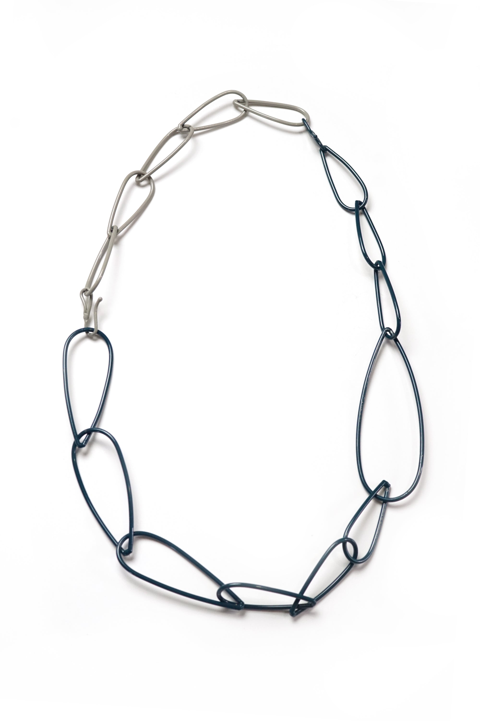 Modular Necklace in Deep Ocean and Stone Grey