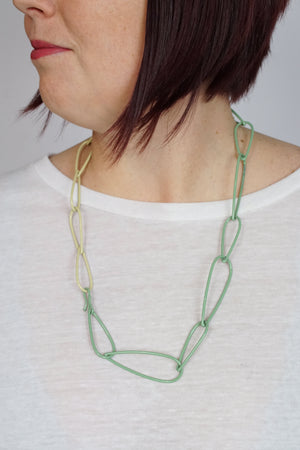 Modular Necklace in Pale Green and Green Sand