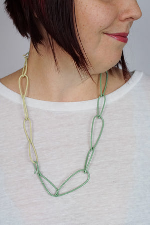 Modular Necklace in Pale Green and Green Sand