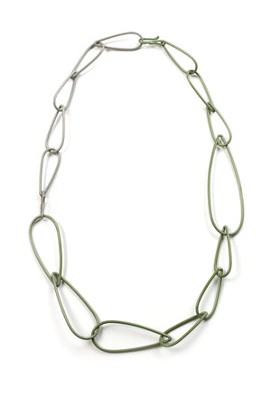 Modular Necklace in Olive Green and Stone Grey