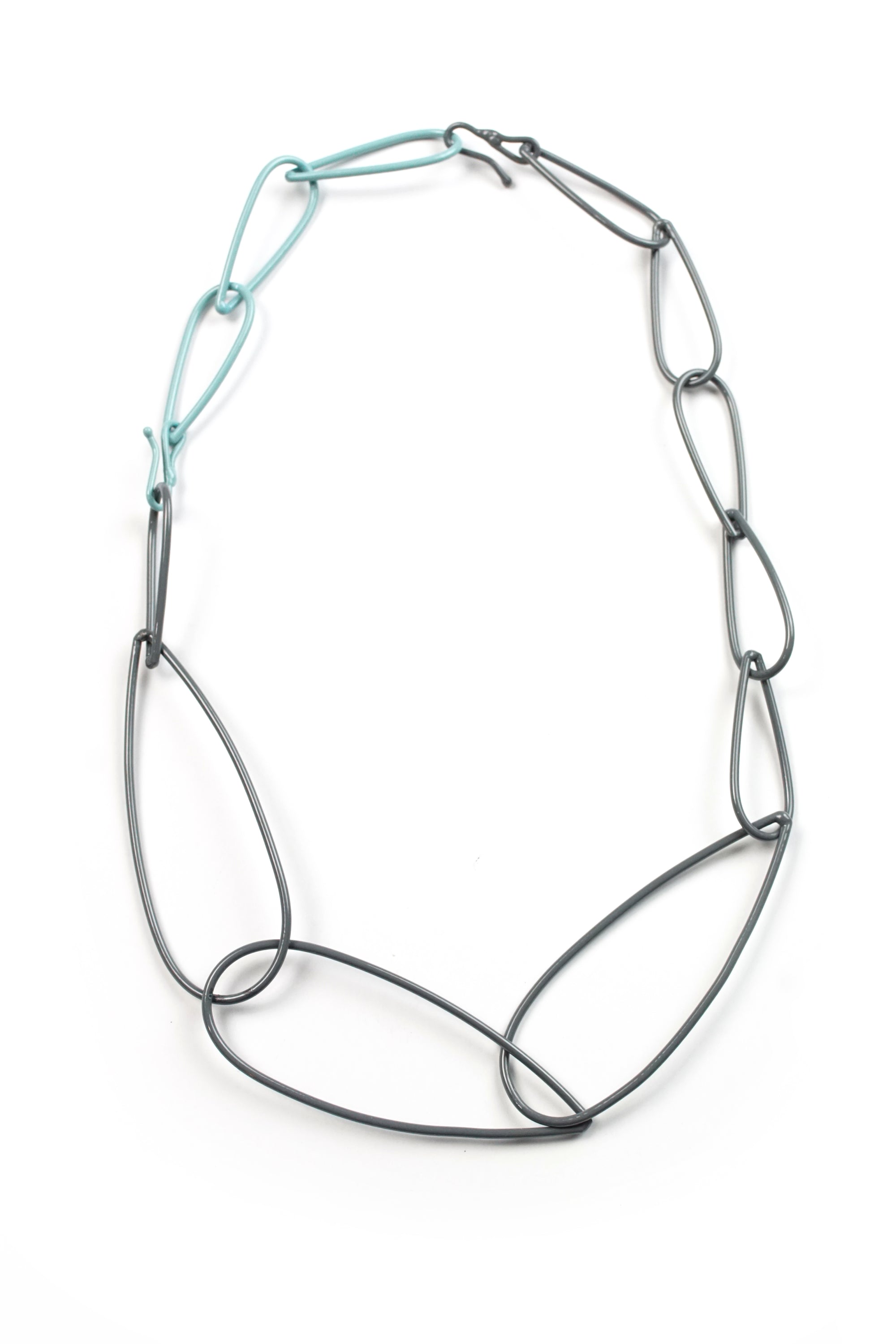 Modular Necklace in Storm Grey and Faded Teal