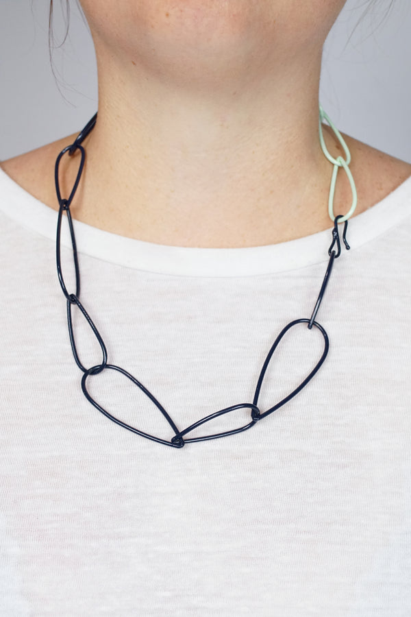 Modular Necklace in Dark Navy and Soft Mint - megan auman