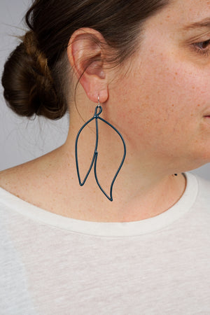 Petale Statement Earrings in Deep Ocean - sample sale
