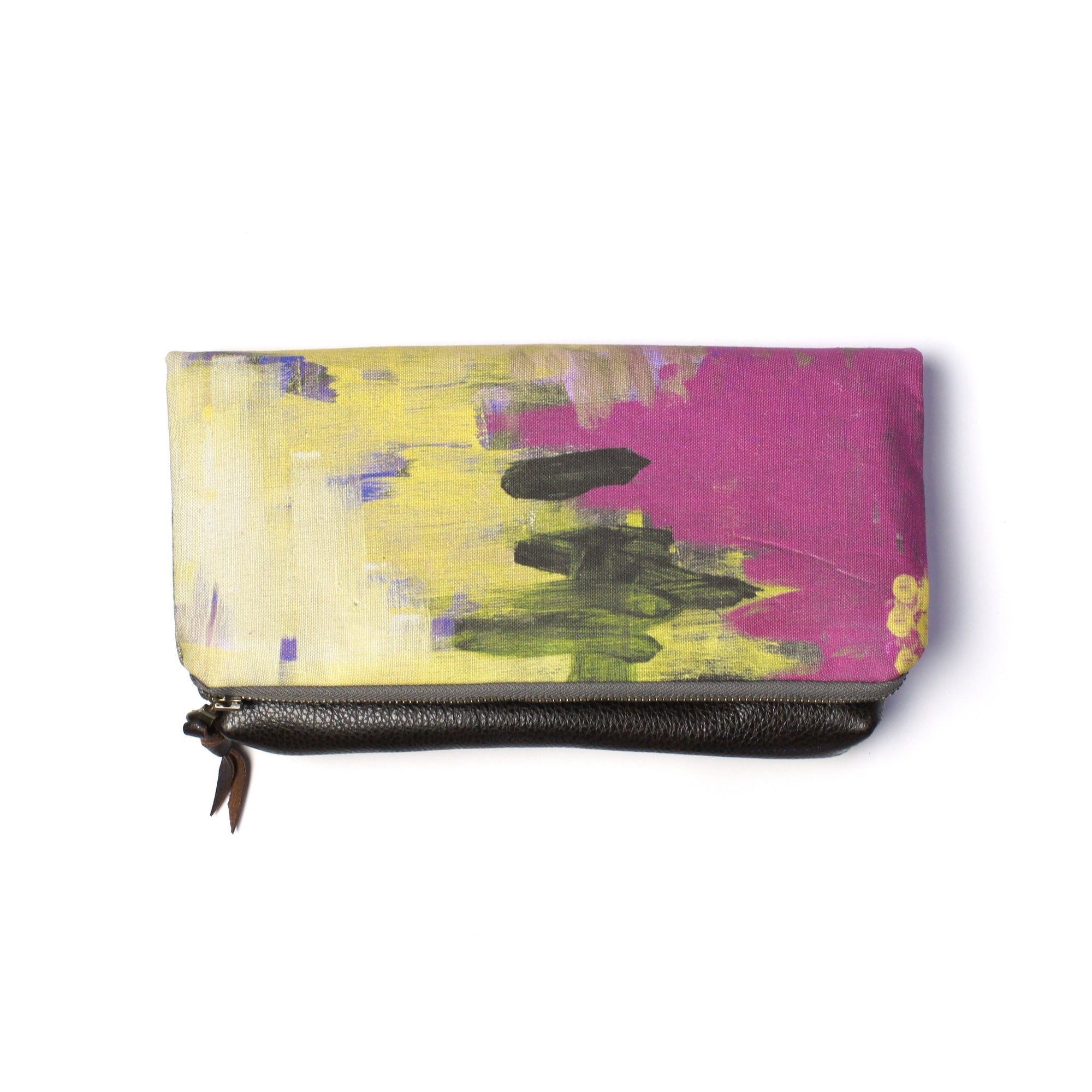 Remnant foldover clutch in yellow