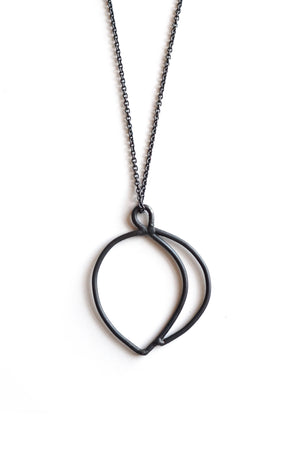 Fourni Necklace in black steel, silver, or bronze