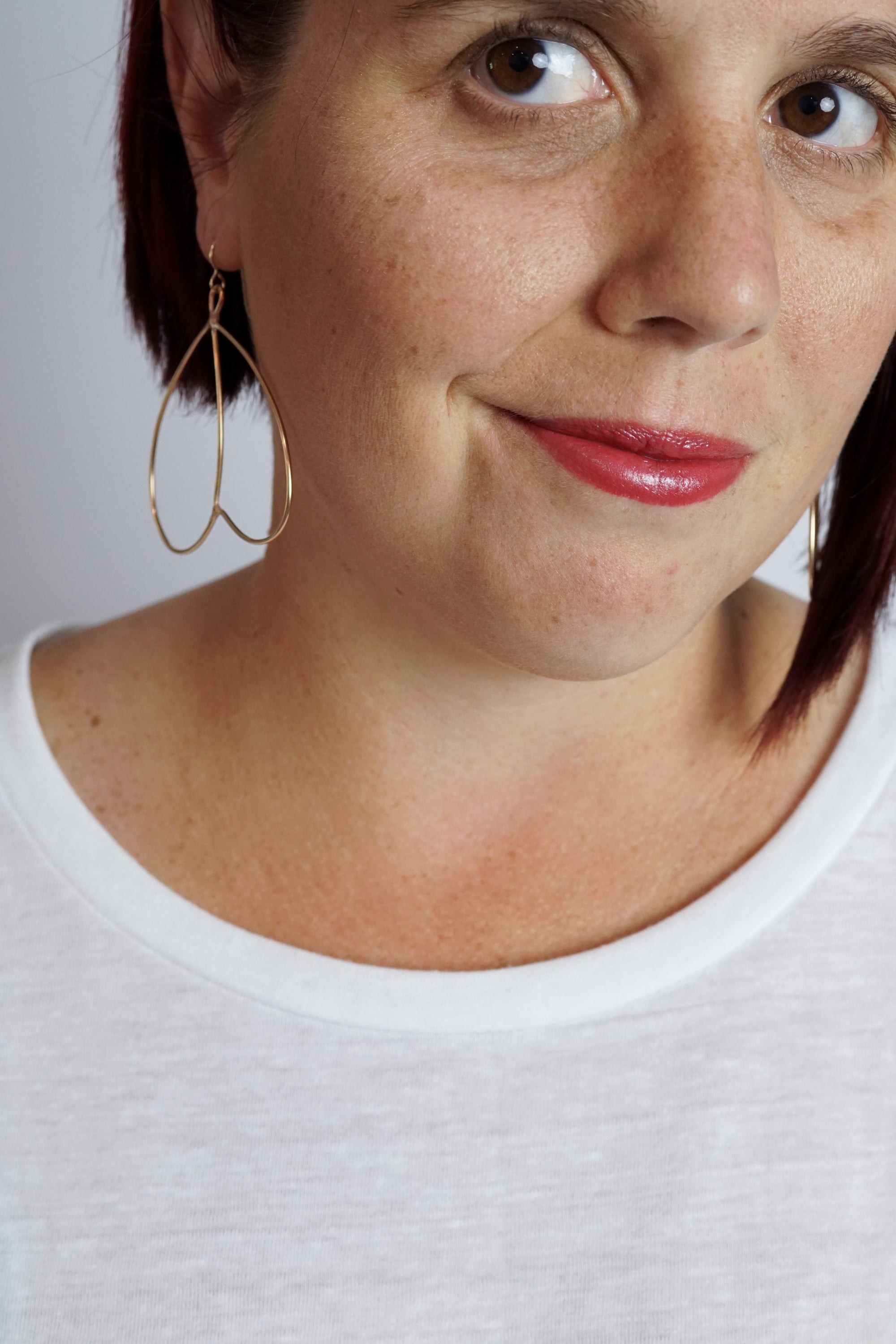lightweight bronze wire statement earrings