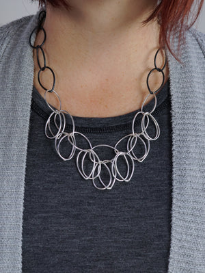 Ayanna necklace in steel and silver