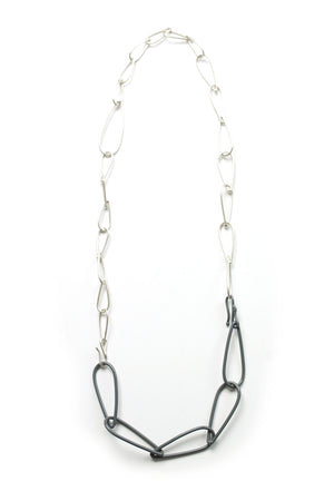 Modular Necklace in Silver and Storm Grey