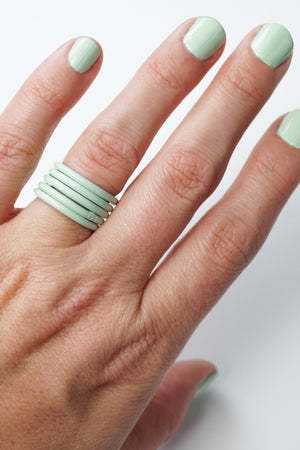 Stacking Ring in Soft Mint