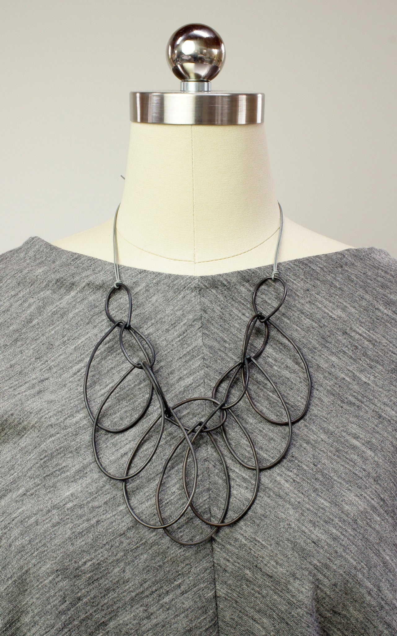 designer Megan Auman welds raw steel to create this fabulous and easy to wear statement necklace